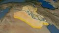 Iraq extruded. Blue Marble. 4k or 4k+ Resolution