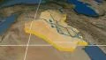 Iraq extruded. Blue Marble. Graticule. 4k or 4k+ Resolution