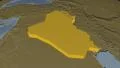 Iraq extruded. Bumps. 4k or 4k+ Resolution