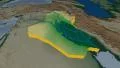 Iraq extruded. Bumps shaded. 4k or 4k+ Resolution