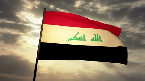 Iraq Flag 03 Stock Footage 31441527
