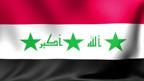 Iraq Flag. Background Seamless Looping Animation. 4K High Definition Video Stock Footage 71884440