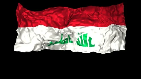 Iraq flag Stock Footage 110816102
