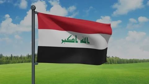 Iraq Flag Stock Footage 152709752