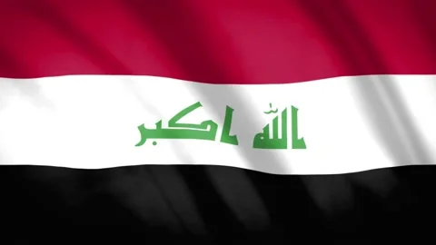 Iraq Flag  Stock Footage 188131351