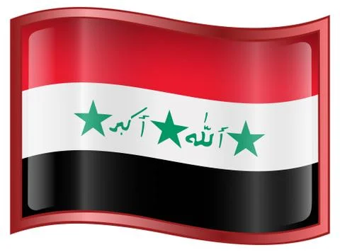 Iraq flag icon. Stock Illustration