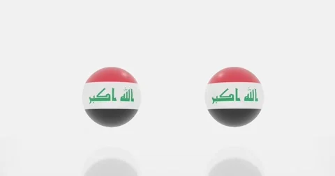 Iraq flag symbol Stock Footage 185885428
