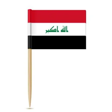 Iraq flag toothpick Stock Illustration
