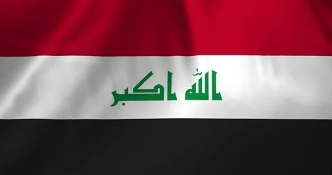 Iraq flag waving with the wind background loop video animation 스톡 동영상 327172122