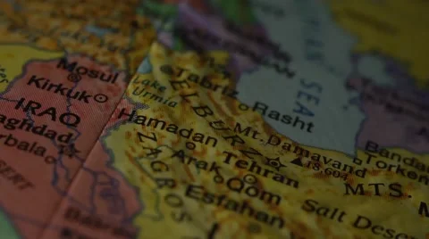 Iraq - Globe Map Element for Documentary, News and Travel Stock Footage 49001829