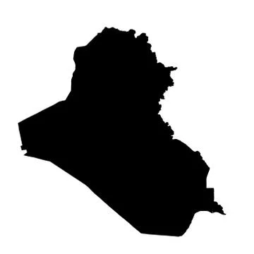 Iraq map - filled hand-drawn map Stock Illustration
