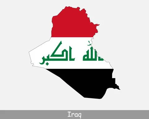 Iraq Map Flag Stock Illustration
