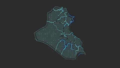 Iraq map Stock Footage 169455260