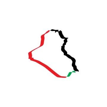 Iraq map icon vector symbol element Stock-Illustration