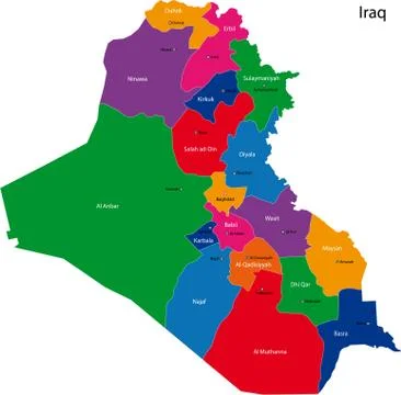 Iraq map Stock Illustration