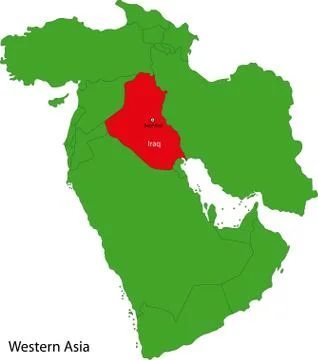 Iraq map Stock Illustration