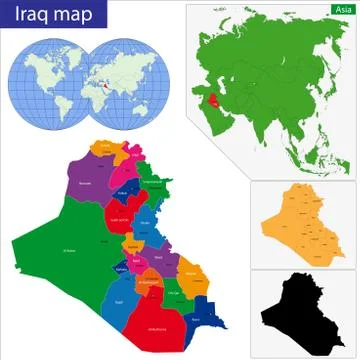 Iraq map Stock Illustration