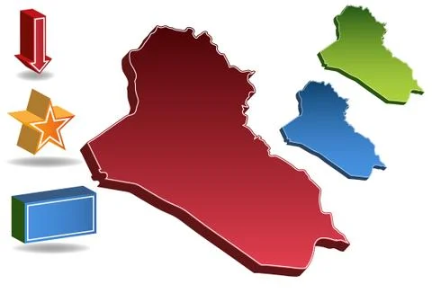 Iraq map Stock Illustration