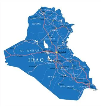 Iraq map Stock Illustration