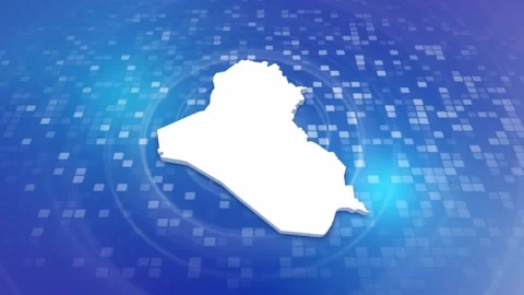 Iraq Map Intro Stock Footage 247910751