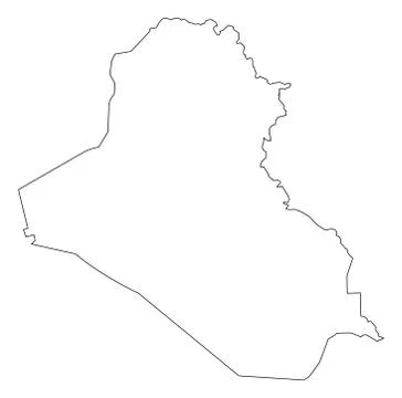 Iraq map outline Stock Illustration