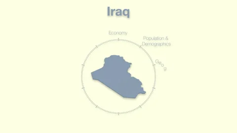 Iraq MAP revealingmotion graphics data elements Stock Footage 339868982