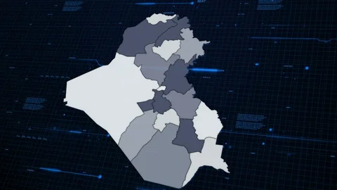 Iraq network map 動画素材 87977816