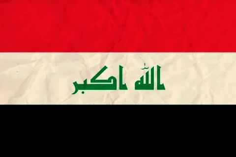 Iraq  paper flag Stock Illustration