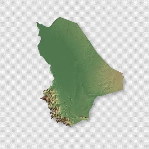 Iraq Rotating 3D Relief Map Seamless Loop, Alpha Channel 4K 스톡 동영상 340713945