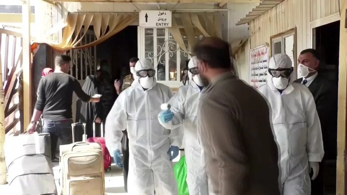 Iraq Takes Precautionary Measures Over Coronavirus Fears Stock Footage