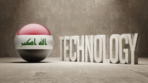 Iraq. Technology Concept. Stock Illustration