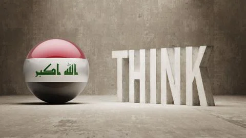 Iraq. Think Concept. Stock Illustration