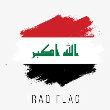 Iraq Vector Flag. Iraq Flag for Independence Day. Grunge Iraq Flag Stock Illustration