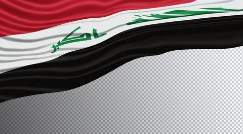 Iraq Wavy Flag clipping path Stock Illustration