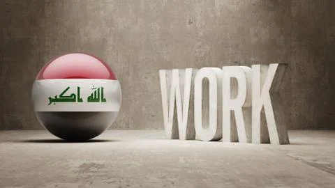 Iraq. Work Concept. Stock Illustration