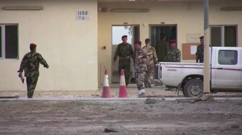 Iraqi Army Troops Video stock 1048377