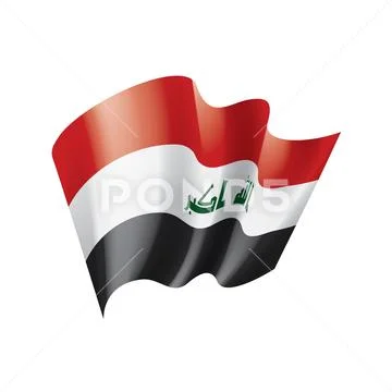 Iraqi flag, vector illustration on a white background: Graphic #93458641