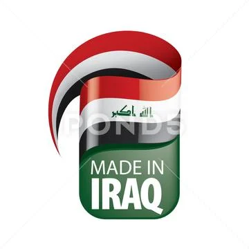 Iraqi flag, vector illustration on a white background Illustration ...