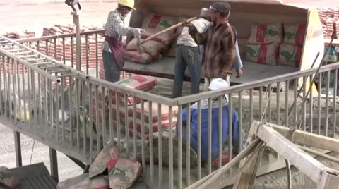 Iraqi workers 1 Stock Footage 992127