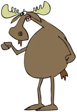 Irate moose Stock Illustration