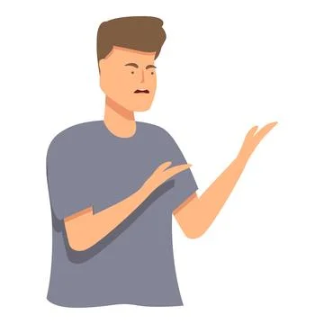 Irate problem icon cartoon vector. Angry argument Stock Illustration