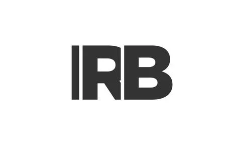 IRB logo design template with strong and modern bold text. Initial based ve.. Illustrazione stock