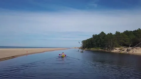 Irbe river Stock Footage 138654223