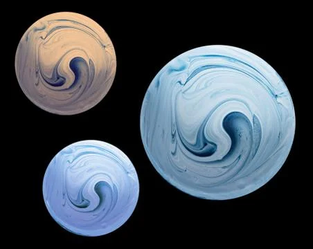?ircle with abstract waves mixing paint before painting the wall during repai Stock Photos