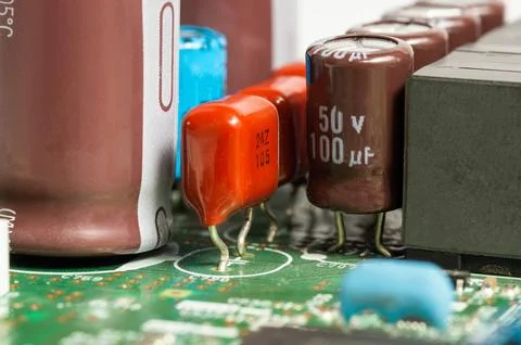 ?ircuit board with electronic components Stock Photos