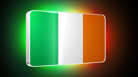 Ireland 3d flag Stock Footage 959476