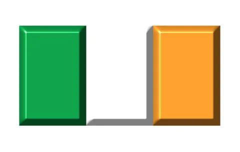 Ireland 3D Flag Stock Illustration