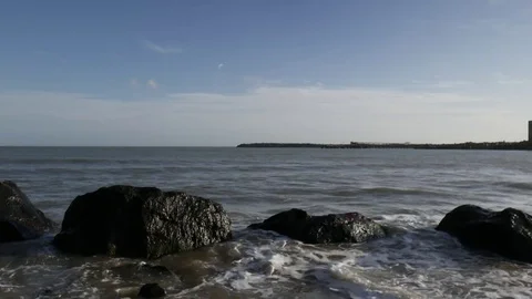 Ireland beach rocks Stock Footage 84997684