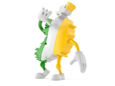 Ireland character looking up Stock Illustration