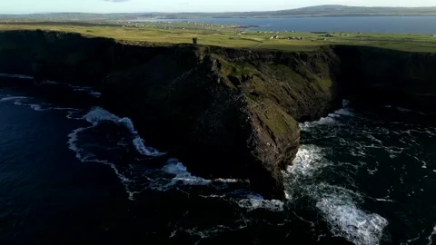 Ireland. Cliffs of Moher. 11-24-2025. Aerial view fort on Cliffs of Moher. 库存影片 325523789